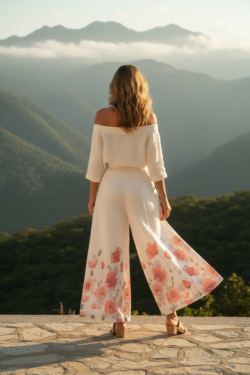 Mey Pant Poppy Fields - De espaldas