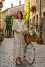Vestido floral - bicicleta vintage flores naturales