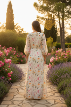Vestido floral - trasera jardín longitud correcta